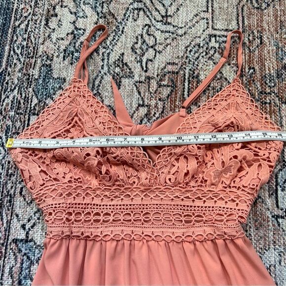 ECOWISH‎ Womens V-Neck Spaghetti Strap Bowknot Backless Sleeveless Lace Mini - Picture 9 of 15